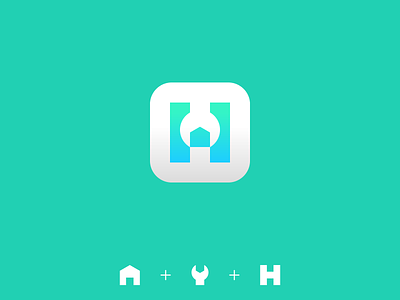 Home Fix app icon app app icon branding design h home house icon icons illustration logo minimal minimalism minimalist minimalistic vector wrench