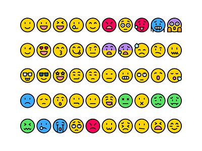 Emojis design emoji emojis emotions feelings icon icons illustration line linear lines minimal minimalism minimalist minimalistic smile smileys vector