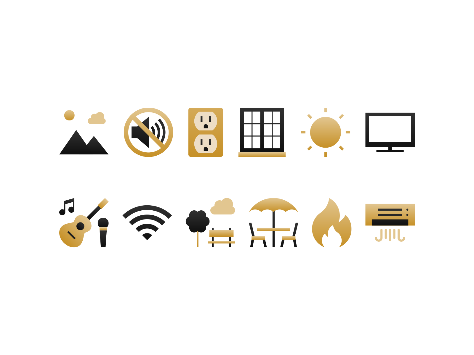 Pub features icons bar design features icon icons illustration minimal minimalism minimalist pub sun tv vector view wifi window