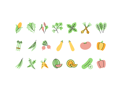 Vegetables icons