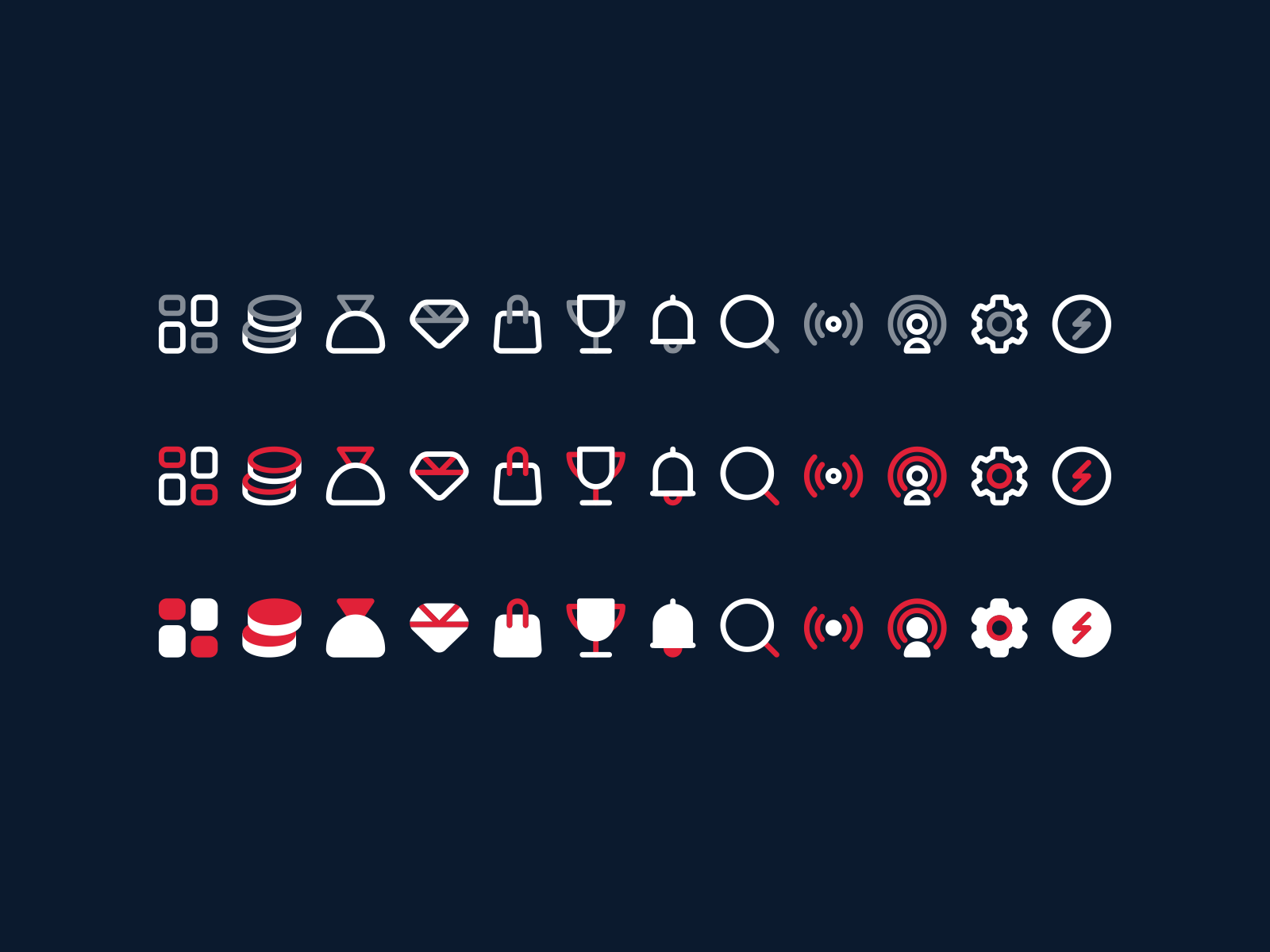 Currency icons coin currency design diamond icon icons illustration line linear minimal minimalism minimalist money notification search trophy vector