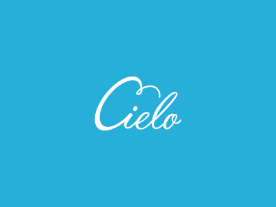 Cielo blue cielo cloud font heaven letter lettering letters logo sky