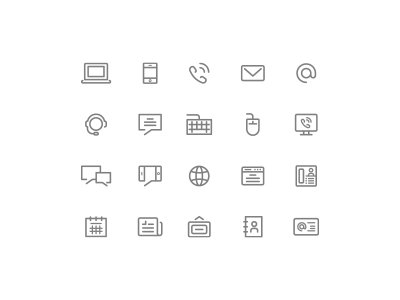 Contact black and white contact contact us hollow icon icons linear lines minimalist