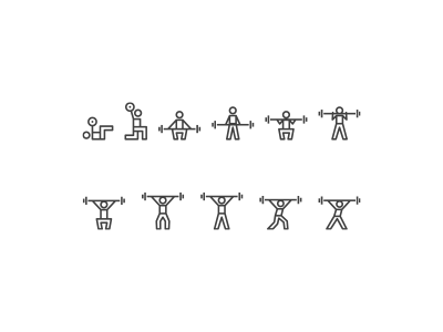 Weight lift icons crossfit excercise healhty health icon icons lift linear minimalist sport weight