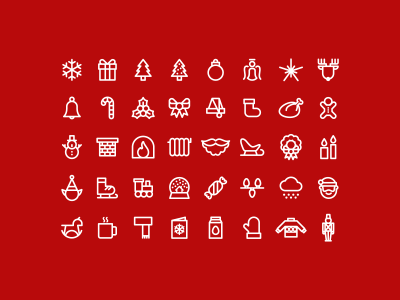 Christmas christmas december holiday holidays icon icons line lines minimalism minimalist red white