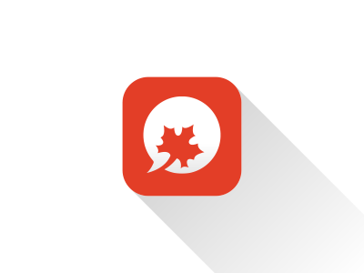 Canadian chat app app icon canada chat country flag icon leaf message red send talk