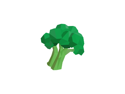 Low poly broccoli