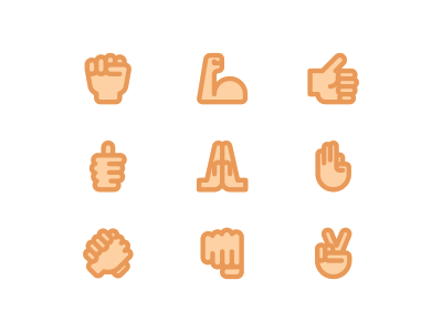 Hand icons arm fingers hand hands icon icons minimal minimalism minimalist simple