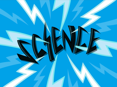SCIENCE lettering blue electric electricity illustration illustrator invader invader zim lettering lettering art lightning netflix nickelodeon science thunder vector zim