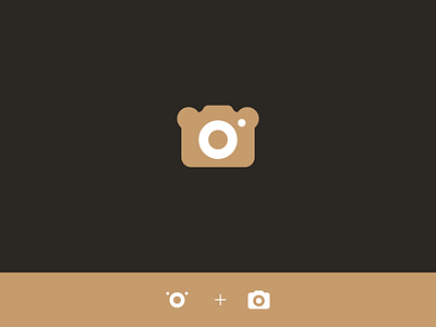 Photographer logo bear camera design icon logo minimal minimalism minimalist photographer vector