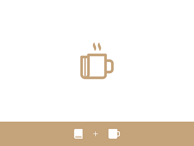 Bookstore cafe book bookstore brown cafe coffee design icon icons library line linear lines logo minimal minimalism minimalist minimalistic vector