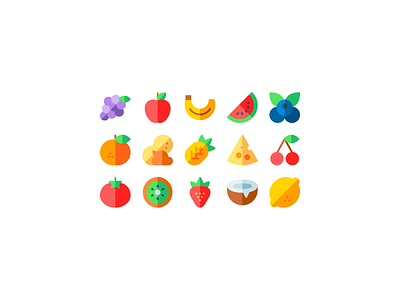 Flavors icons colorful delicious design flavor flavors food fruit icon icons illustration line linear lines minimal minimalism minimalist sweet vector yum