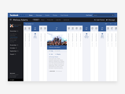 Facebook Design Concept - Events