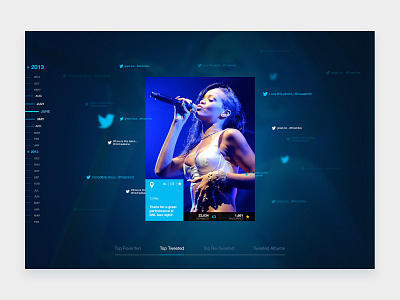 Twitter Music - Experience / Media blue feed gallery interface photo gallery platform twitter twitter feed ui ux web design