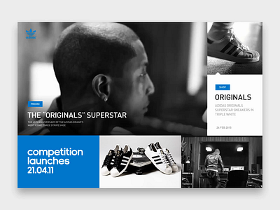 Adidas Superstar Microsite adidas blue interface modern music ui ux web design website