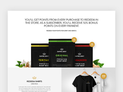 Empire Jerky Club ecommerce interface minimal ui uiux ux web design webdesign website