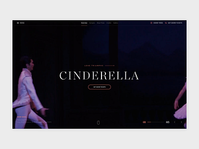 QLD Ballet Microsite - Cinderella fullscreen interaction interface microsite ui ux video web design website