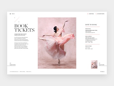 QLD Ballet Microsite - Tickets clean clean ui design interface ui ux web design webdesign website white