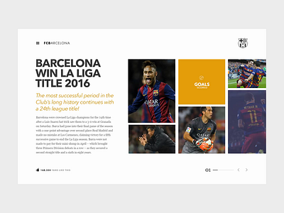 FC Barcelona - Article article blog clean news soccer sport ui uiux web design webdesign white