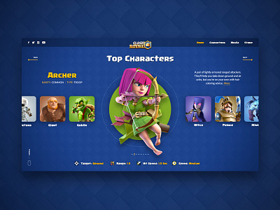 Clash Royale Character Screen