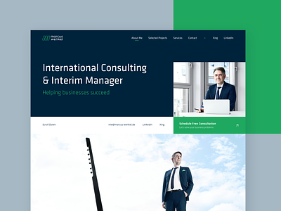 Marcus Wenkel - webdesign business freeelancer consultant consulting cv finance freelancer website landing page manager manager website portfolio resume website