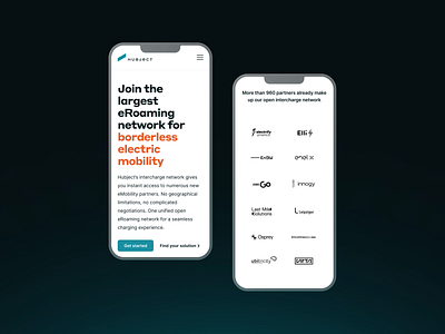 Hubject - Mobile car charging connection data electric emobility ev mobile mobility network responsive roaming saas tesla ui design ux