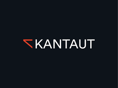 Kantaut - Brand Identity black bold brand identity branding consulting dark flow forward identity line linear logo manage manager minimal motion path project red vector