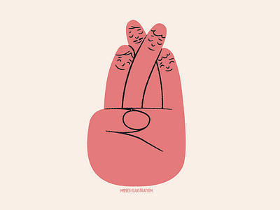 Close-Knit branding design illustration logo vector