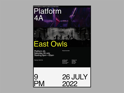 Platform 4A art direction band billboard font layout layout design music music poster poster print typography