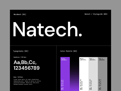 Natech. color palette colors design event graphic design layout logo logotype tech technology typography