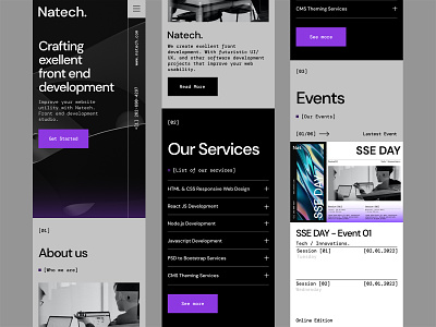 Natech. branding design graphic design layout logo tech technology typography ui ux web design web mobile website