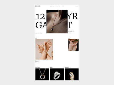 Garnet design earrings fashion graphic design jewlery layout logo necklace ring typography ui ux