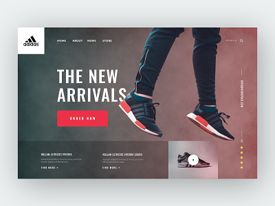 Adidas Header Layout addidas design ecommerce header layout shoes sneakers ui ux website