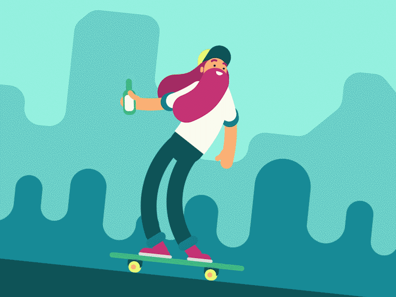 Skate Dude animation illustration vector