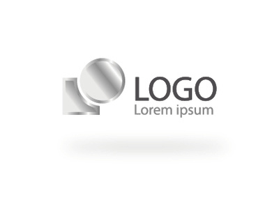 Logo bussines design flat icon illustration lo logo silver silver logo simbol simple type typography vector white