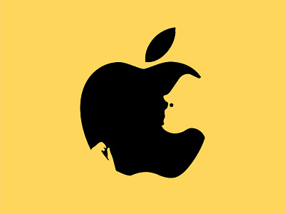 Apperilla apple gorilla logo animal ape apple.inc black fruit gorilla gorilla logo logo simple vector yellow