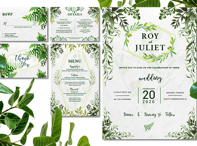 Wedding Invitation design illustration logo typography vector wedding wedding invitation