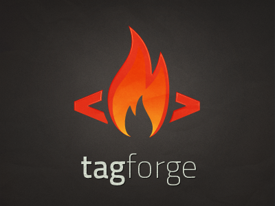 Tagforge fire forge logo orange red yellow