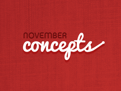 November Concepts denim logo red white