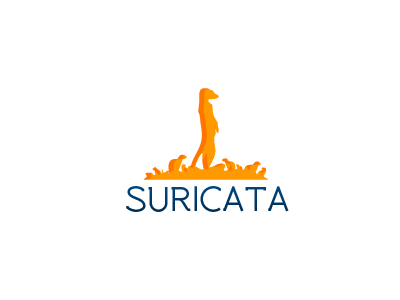 Suricata Orange blue logo orange