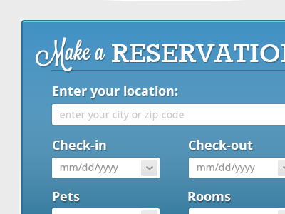 reservation wide font