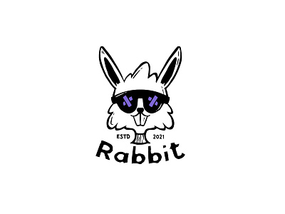 Rabbit Logo bunny hand drawn illustration logo logo for sale minimalist rabbit rabbit logo vector