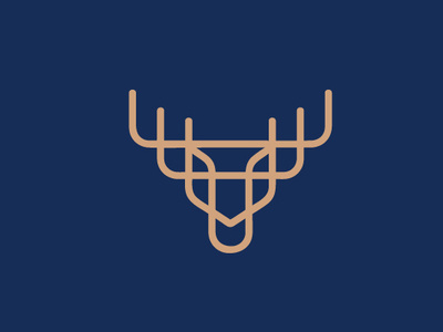 Moose Line Logo animal antler deer deer logo head logo minimalist modern moose simple vector