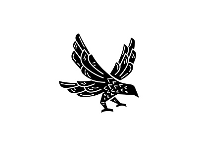 Crow Logo animal bird branding crow design grunge illustrative logo logo for sale minimalist silhouette