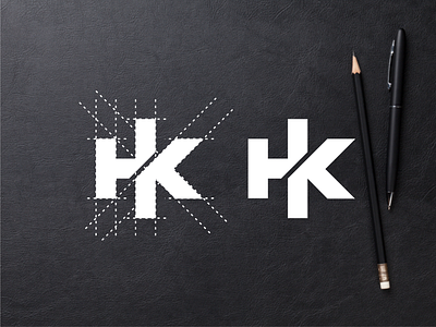 HK Monogram Logo hk logo hk monogram logo logo design logo mark logo process monogram monogram logo