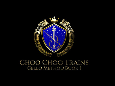 Logo-Design-Crown-Unique-Train-Star-Guitar-Sheild-Music-Sky-Gold