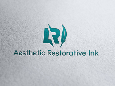 Logo-Design-AR-Feather-Signature-Law-Typography-Notary-Text-Icon