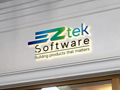 Logo-Design-EZ-Software-Tek-Technology-Electric-Blue-Energy