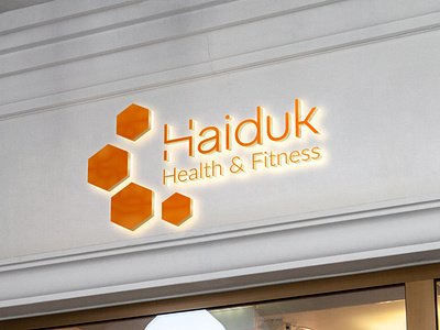 Logo-Design-Power-Health-Fitness-Hexagon-Hex-Polygonal-Hive