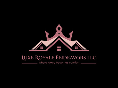 Logo-Design-House-Crown-Royal-Pink-Comfort-Luxury-Ellite-Home branding business comfort crown design ellite graphic design happy home house illustration logo logo design luxury pink royal service symbols unique vector